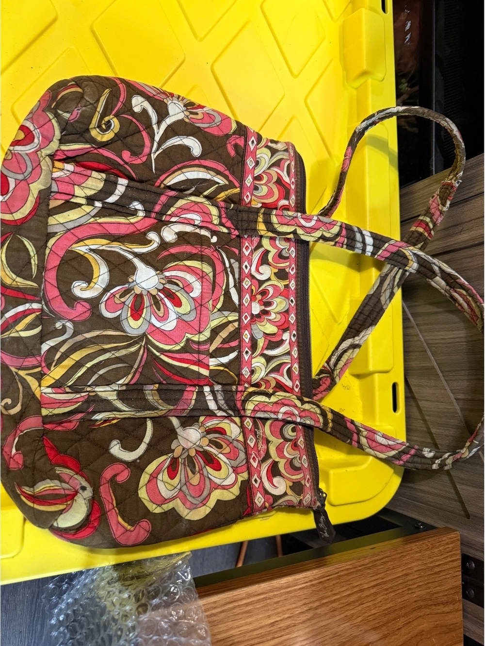 Vera Bradley Quilted Shoulder Bag with Floral Pattern